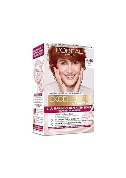 Paris Creme Saç Boyası 6.46 Kızıl Bakır