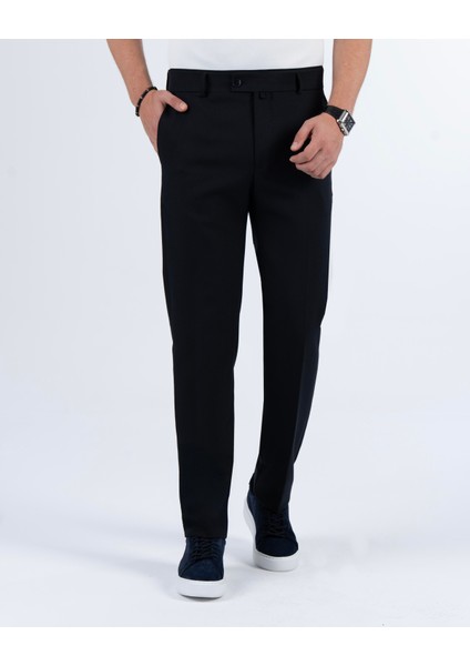 Italyan Stil Slim Fit Erkek Kumaş Pantolon Lacivert T13515