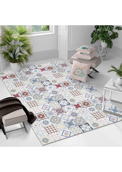 Kaymaz Taban Yıkanabilir Halı – Mutfak, Salon, Yatak Odası Için Modern Dijital Baskı Halı