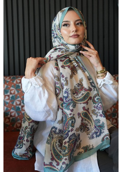 Paisley Desen Mint Soft Pamuk Şal fiyatları