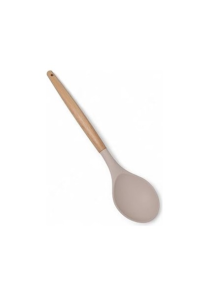 Saplı Silikon Servis Kaşığı, Uzun Silikon Servi Kaşığı 27CM 3 Renk Seçenekli (K