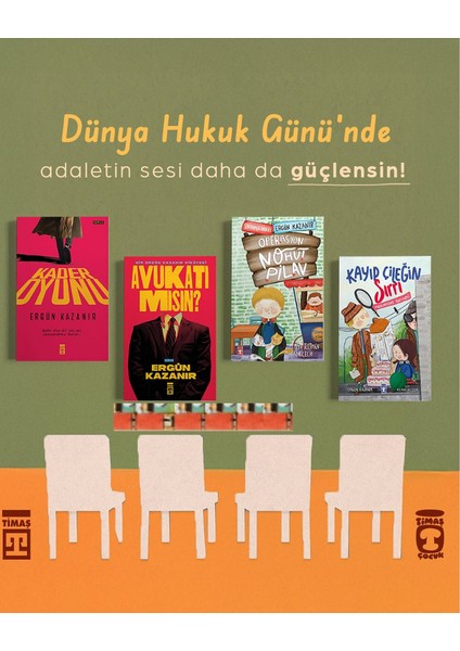 Avukatı Mısın, Kader Oyunu, Kayıp Çileğin Sırrı, Operasyon Nohut Pilav - Savunma Hakkı(4kitap)