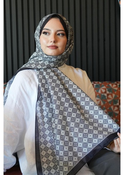 Mozaik Desen Siyah Soft Pamuk Şal fiyatları