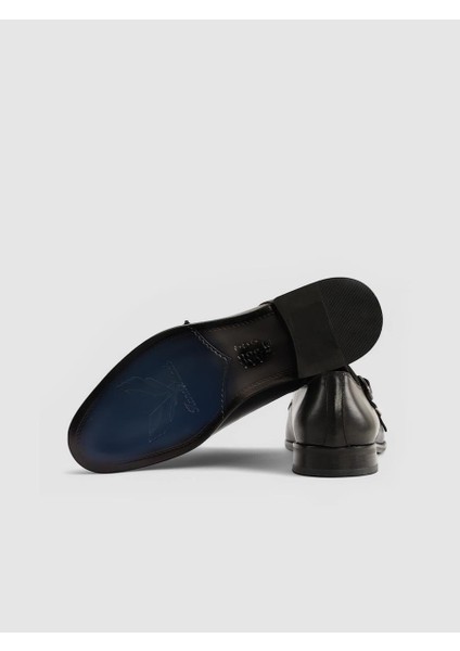 Italyan Stil Iç Dış Naturel Deri Rugan Erkek Ayakkabı Siyah T13890 fiyatları