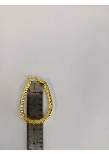 Kadın 925 Ayar Gümüş-Halka Küpe-Gold Kaplama-Damla Şekli-Aksesuar fırsatları