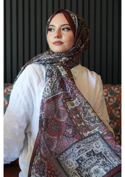 Etnik Desen Bordo Soft Pamuk Şal fiyatları