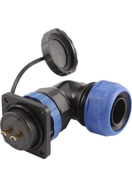 SD28 Su Geçirmez 2 Pin 28 mm Dörtgen Konnektör 90° Dirsek