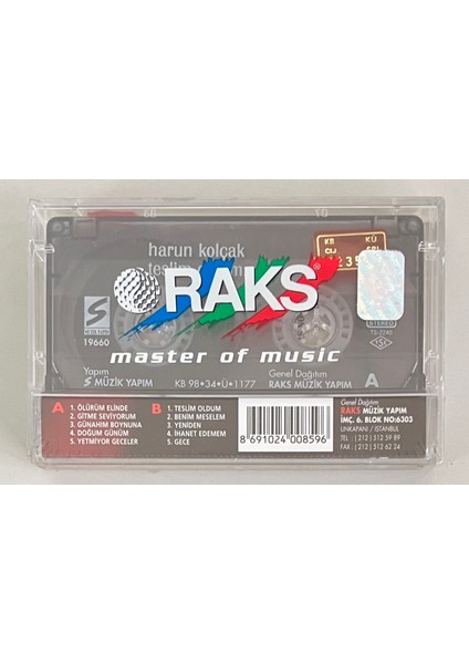 Harun Kolçak Teslim Oldum Kaset (Jelatininde Sıfır Orijinal Dönem Baskı Kaset) fiyatları