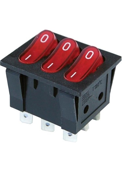 Üçlü Işıklı Anahtar On-Off 9p (IC-135)