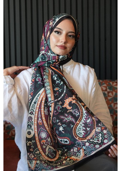 Damla Motif Desen Bordo Soft Pamuk Şal