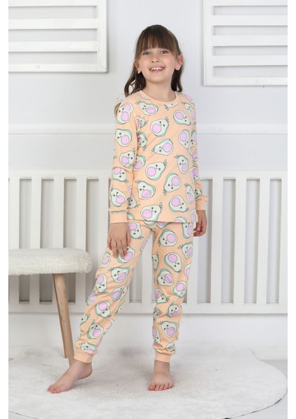 Cute Avocado Desenli Kız Çocuk Pijama Takımı fırsatları