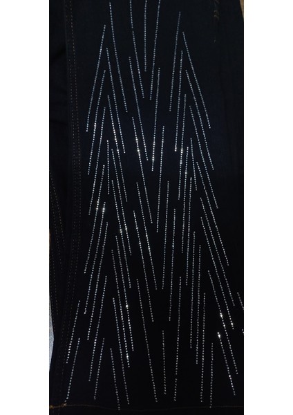 Birru Butik Kadın Yüksek Bel Taşlı Ispanyol Paça Full Likra Kot Pantolon fırsatları