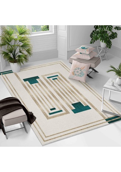 Kaymaz Taban Yıkanabilir Halı – Mutfak, Salon, Yatak Odası Için Modern Dijital Baskı Halı