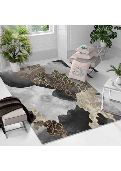 Kaymaz Taban Yıkanabilir Halı – Mutfak, Salon, Yatak Odası Için Modern Dijital Baskı Halı