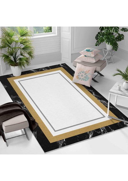 Kaymaz Taban Yıkanabilir Halı – Mutfak, Salon, Yatak Odası Için Modern Dijital Baskı Halı (SLNHAL161)