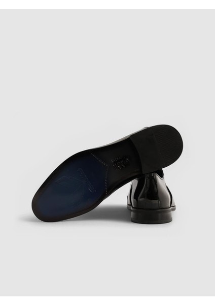 Italyan Stil Iç Dış Naturel Deri Rugan Erkek Ayakkabı Siyah T13887 modelleri