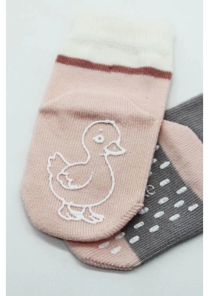 Bfs Bistyle Hayvan Figür Kaymaz Kız Soket Çorap 2'li BS10120 Gri fırsatları