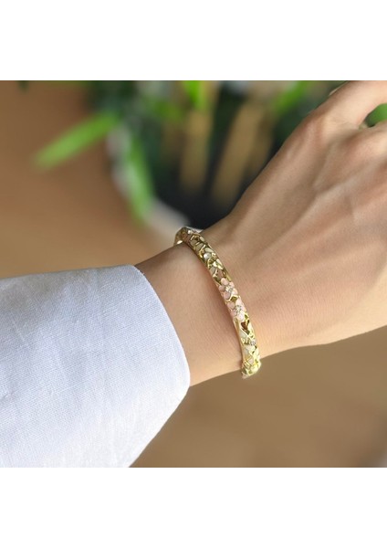 Mineli Çiçekli Bileklik