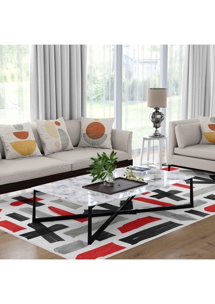 Kaymaz Taban Yıkanabilir Halı – Mutfak, Salon, Yatak Odası Için Modern Dijital Baskı Halı (SLNHAL158) fiyatları