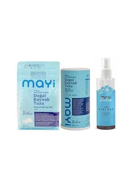 Mayi Tuz Pratik Paket (600 gr Ice 250 gr Tuzluk ve 150ML Sprey Tuz)