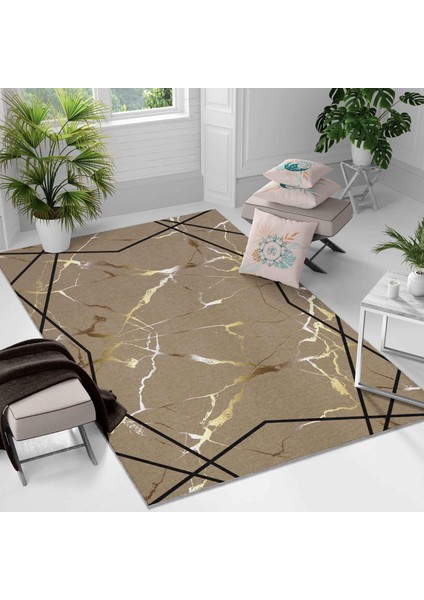 Kaymaz Taban Yıkanabilir Halı – Mutfak, Salon, Yatak Odası Için Modern Dijital Baskı Halı