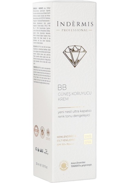 Indermis Bb Krem Spf 50+ – Renk Tonu Dengeleyici & Nemlendirici fiyatları