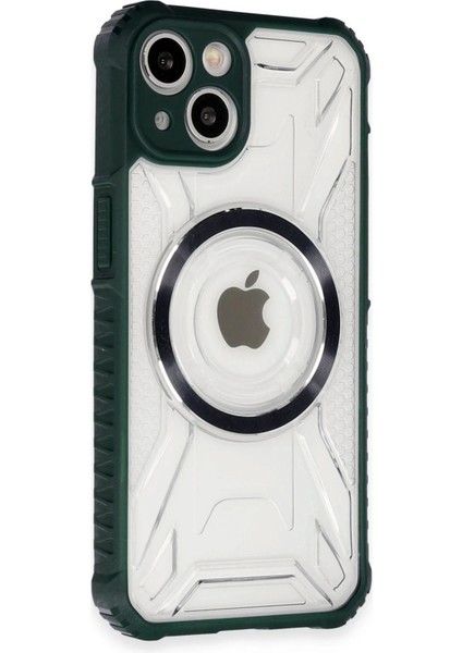 iPhone 14 Kılıf Prag Magneticsafe Kapak - Koyu Yeşil
