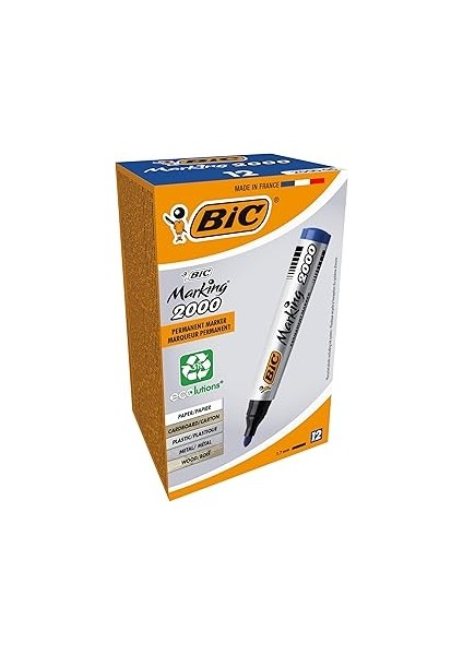 Intensity Marker 2000 Yuvarlak Uçlu Permanent Markör, Mavi, 12'li Kutu, 1.7 mm Sağlam Uç, Hızlı