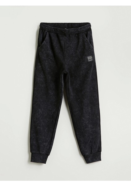 Lcw Kids Siyah Beli Lastikli Erkek Çocuk Jogger Eşofman Altı
