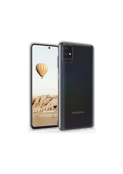 Microsoic Samsug Galaxy M51 Içi Kılıf Trasparet Soft Beyaz [galaxy M51 ile Uyumlu Kılıf - Şeffaf]