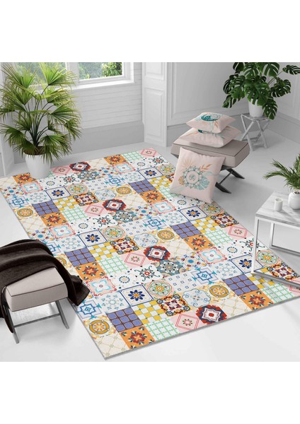 Kaymaz Taban Yıkanabilir Halı – Mutfak, Salon, Yatak Odası Için Modern Dijital Baskı Halı
