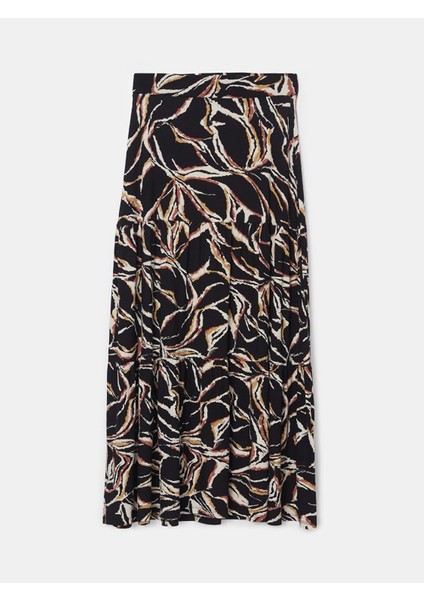 Lcw Grace Siyah Beli Lastikli Desenli Kadın Etek indirimleri