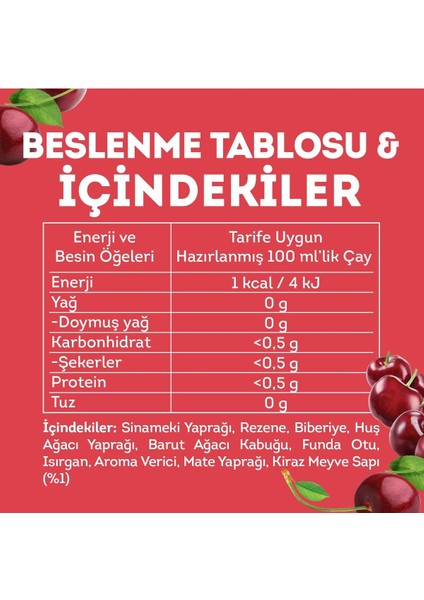 Form Kiraz Saplı Çayı 20'li 3'lü modelleri
