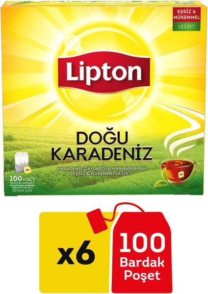 Doğu Karadeniz Demlik Poşet Çay 100'lü x 6 Adet