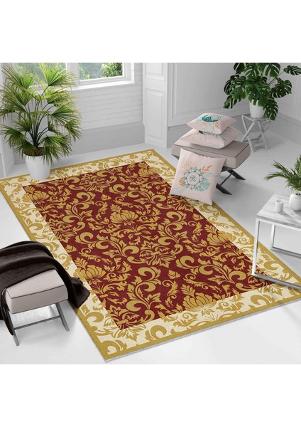 Kaymaz Taban Yıkanabilir Halı – Mutfak, Salon, Yatak Odası Için Modern Dijital Baskı Halı (SLNHAL162)