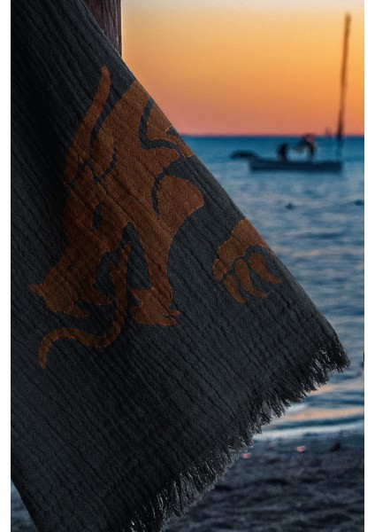 Organik %100 Pamuk Kimono Yaka Sabalık Bornoz Plaj Elbisesi - Viserion - Kırmızı - L/xl fırsatları