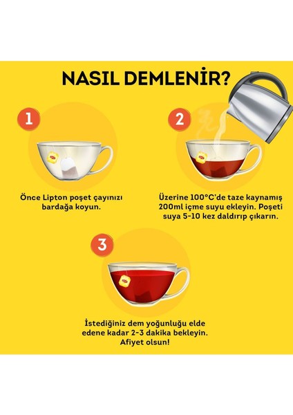 Yellow Label Bardak Poşet Çay 100lüx6 Adet fırsatları