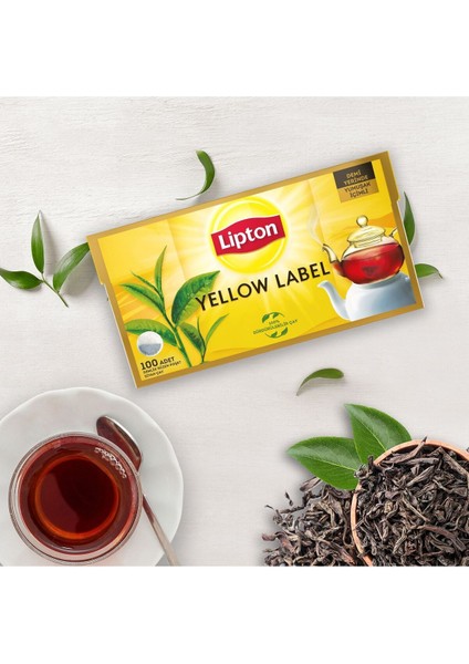 Yellow Label Demlik Poşet Çay 100'LÜ 1 Koli (16 Lı)