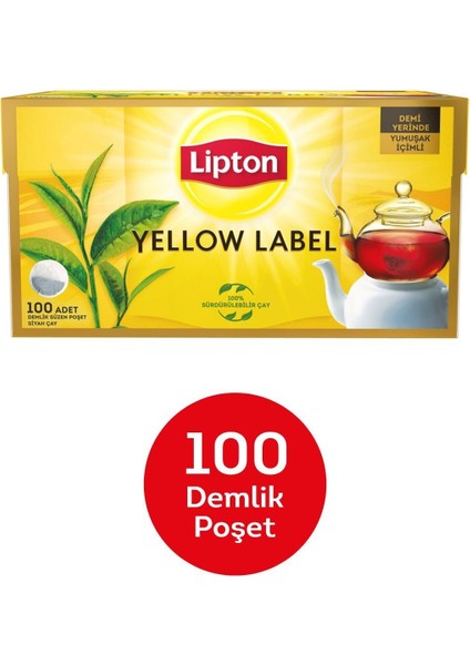 Demlik Poşet Çay Yellow Label 100 Lü