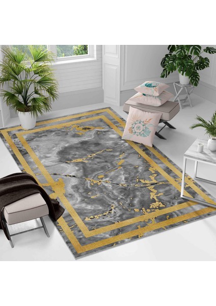 Kaymaz Taban Yıkanabilir Halı – Mutfak, Salon, Yatak Odası Için Modern Dijital Baskı Halı