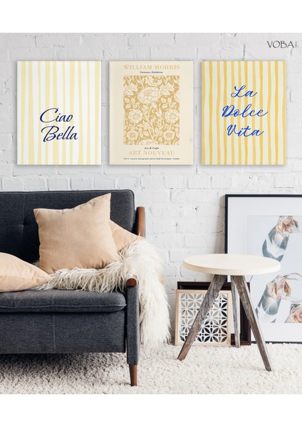 3 Parça Mdf Dolce Vita Tablo Seti
