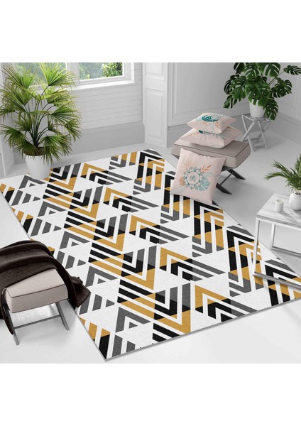 Kaymaz Taban Yıkanabilir Halı – Mutfak, Salon, Yatak Odası Için Modern Dijital Baskı Halı