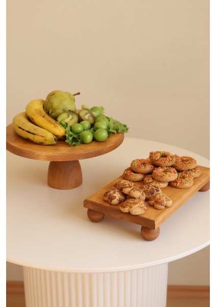 2 Li 29/12 Lucca ve 17X30 cm Risus Ahşap Dikdörtgen Pasta Sunum Servis Tabağı Seti modelleri