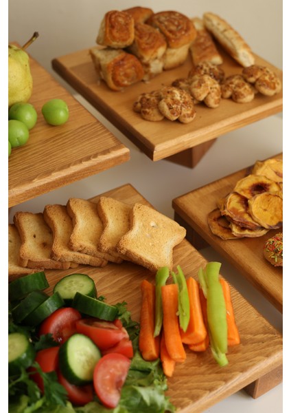 4lü Tityos Küp Ayaklı 25X25 ve 30X30 Cm, Piramit Ayaklı 25X25 ve 29X29 cm Ahşap Çeyiz Seti fiyatları