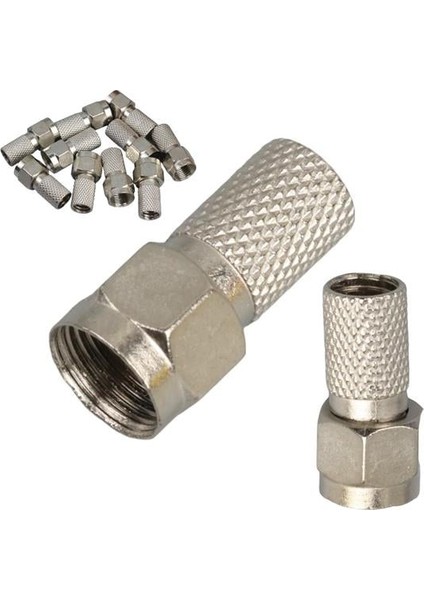 Herz Hf-02 Rg6/u6 22 mm Siyah Contalı F Konnektör (100'LÜ Poşet)