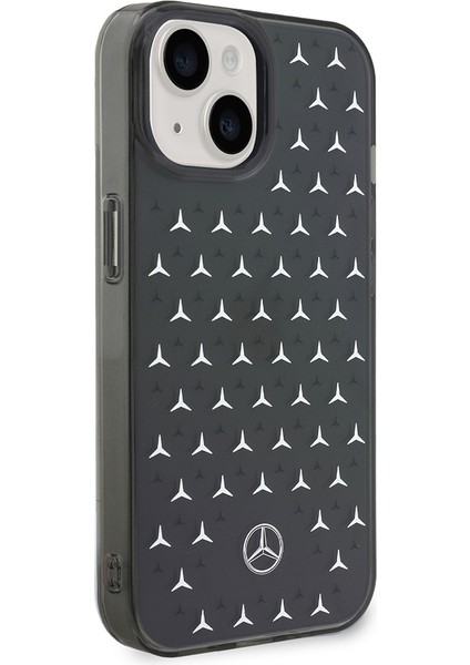 iPhone 15 Uyumlu Kılıf Mercedes Benz Çift Katmanlı Yıldız Desenli Dizayn Kapak Siyah - Gümüş fırsatları