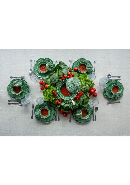 Bordallo Pinherio Cabbage Yeşil Seramik Çerezlik 21,5 cm fiyatları