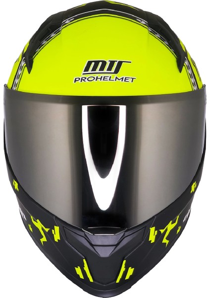 M-910 Vıgor Mat Siyah-Sarı Güneş Vizörlü Kask (Gri Camlı) fiyatları