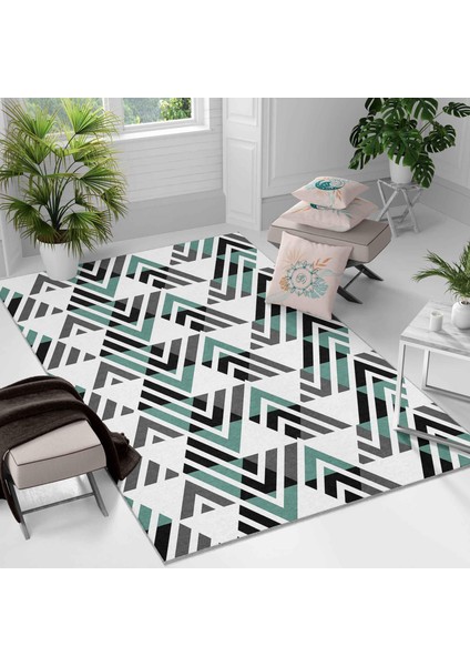 Kaymaz Taban Yıkanabilir Halı – Mutfak, Salon, Yatak Odası Için Modern Dijital Baskı Halı