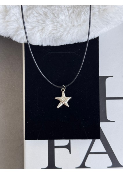 Spiral Deniz Yıldızı Minimal Ip Kolye